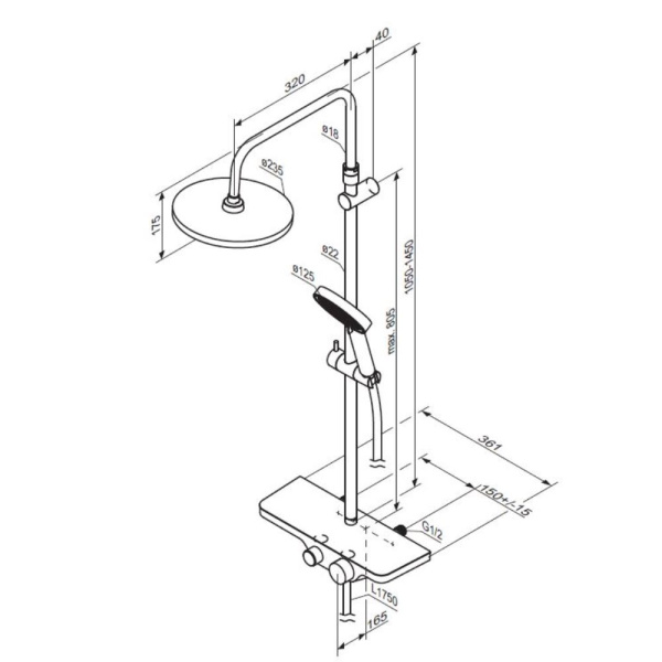 Душевая система Damixa Apollo 947730300