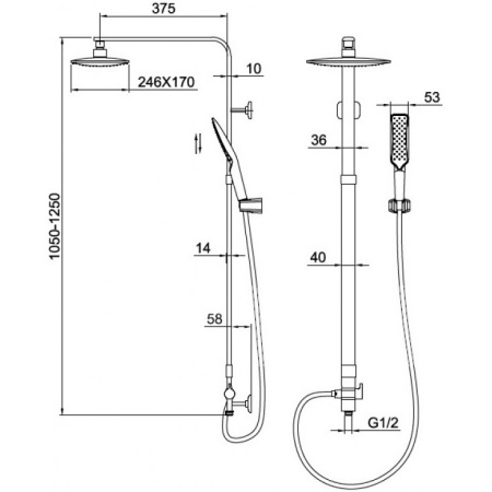 Душевая система KAISER Zinger (35482)