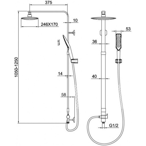 Душевая система KAISER Zinger (35482)