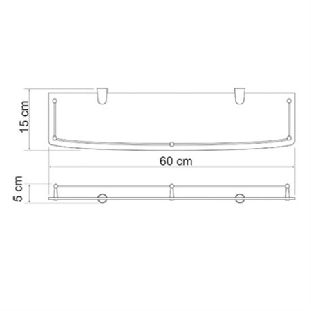 Полка стеклянная WasserKRAFT K-555