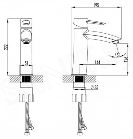 Смеситель для раковины Lemark Atlantiss (LM3237C)