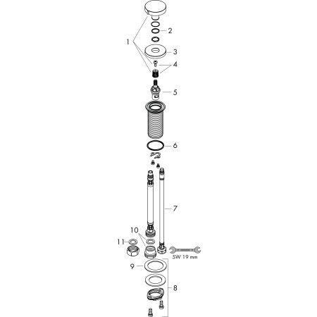 Запорный вентиль скрытого монтажа Hansgrohe Talis M54 72841000 хром