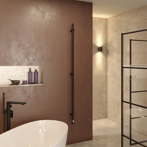 Электрический полотенцесушитель (160х10) Terminus UNO 4670078575586 черный муар