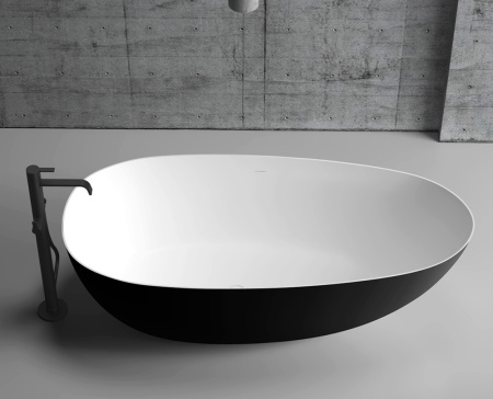 Акриловая ванна (170х80) ABBER AB9211MB без гидромассажа, черный