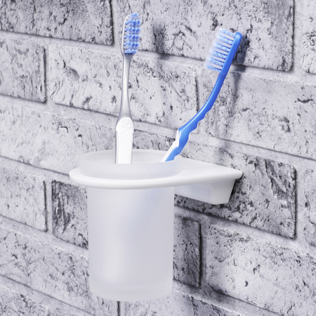Стакан для зубных щеток одинарный WasserKRAFT Kammel K-8328WHITE