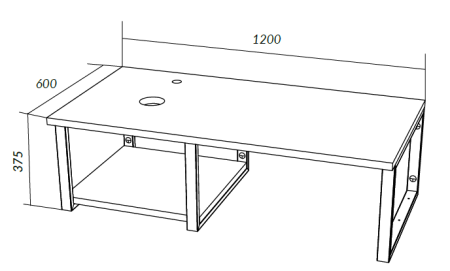 Столешница под стир.машину 1Marka Grunge Loft 120 Ц0000004100