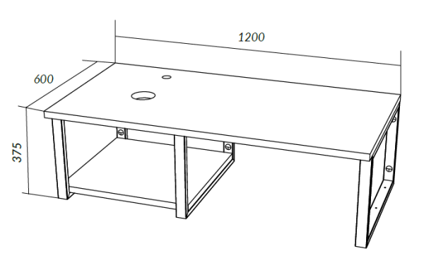 Столешница под стир.машину 1Marka Grunge Loft 120 Ц0000004100