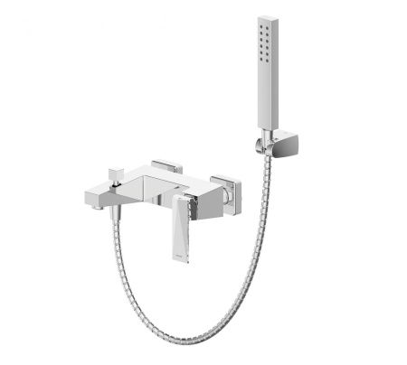 Смеситель для ванны с коротким изливом  Bravat Iceberg F676110C-B-RUS