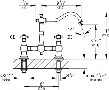 Смеситель для раковины Grohe Bridgeford 20128 ZB0 (20128ZB0)