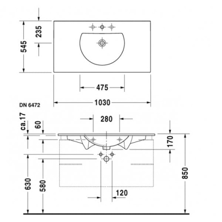 Раковина 1030х545 Duravit 0499100000