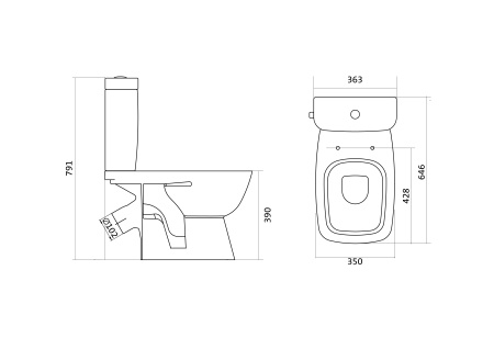 Унитаз напольный  Santek Нео Лайт  1WH302408