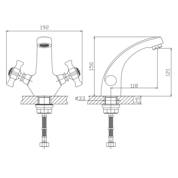 Смеситель для раковины Cron CN1024 Смеситель для раковины Cron CN1024