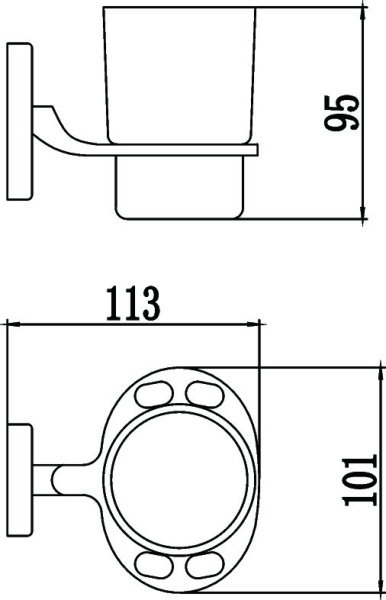 Держатель для стакана и зубных щеток Savol 70 S-007057