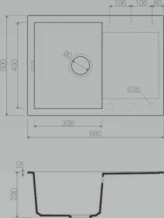 Мойка для кухни Omoikiri Sakaime 68 BL 4993108
