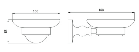 Мыльница стеклянная RUSH Crete CR35411
