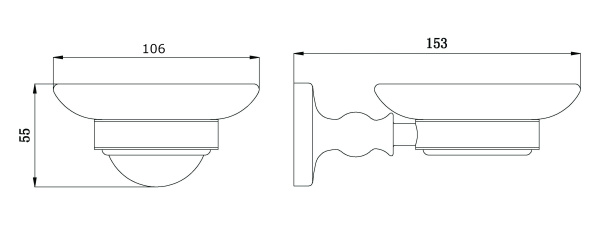 Мыльница стеклянная RUSH Crete CR35411