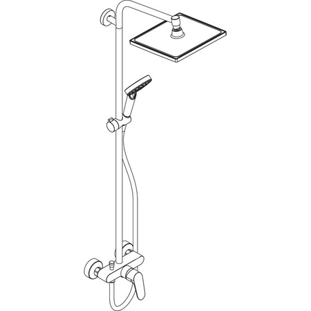 Душевая система с однорычажным смесителем hansgrohe Crometta E 240 1jet Showerpipe 27284000