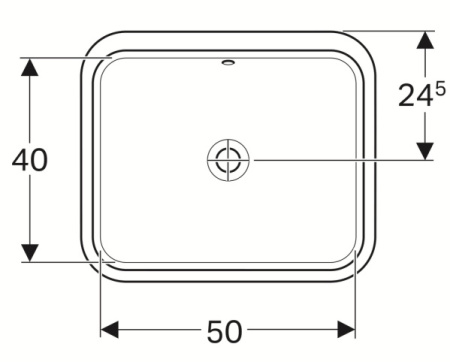 Раковина встраиваемая снизу (50х40) Geberit Variform 500.764.01.2