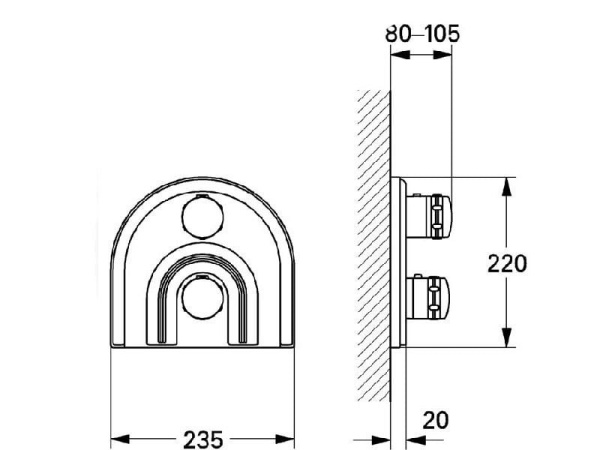 Термостат для душа Grohe Chiara 19611LG0