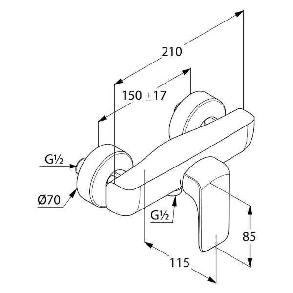 Смеситель для душа Kludi Ameo 417100575