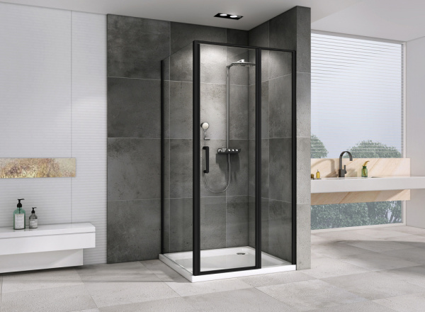 Душевой уголок (100х90) ABBER Sonnenstrand AG04100BS-S90B черный