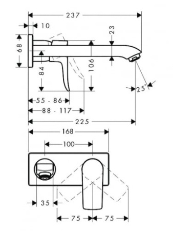 Смеситель для раковины HANSGROHE Metris 31086000