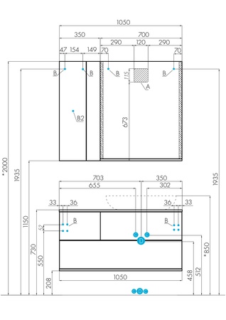 Зеркало Aquaton Терра 70 дуб кантри 1A247002TEDY0