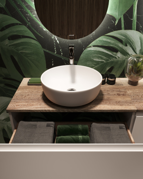 Столешница Cersanit WOOD из керамогранита Spirit 80x45x2 орех матовый 64188