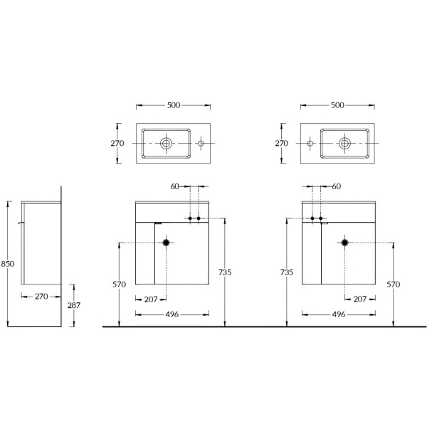 Тумба под раковину Kerama Marazzi Lato 50 LA.50\WHT