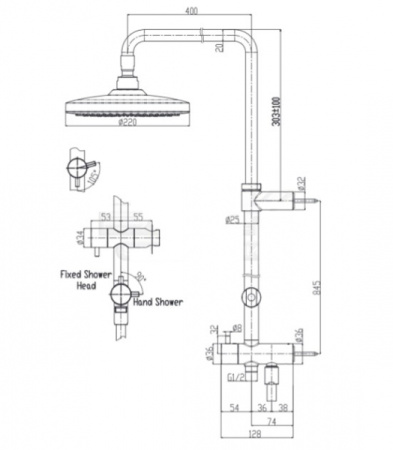Душевая стойка TOTO Showers TBW01002R