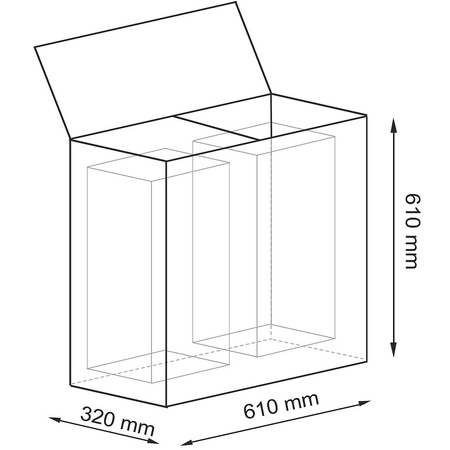 Корзина для белья WasserKRAFT Fulda WB-520-L