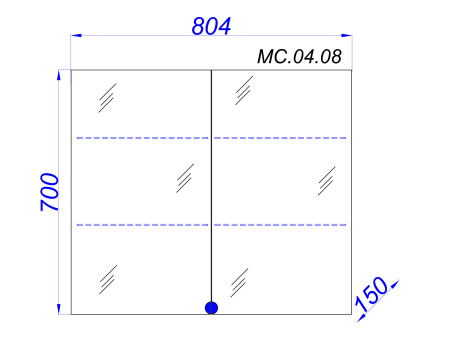 Зеркальный шкаф Aqwella МС 80 MC.04.08