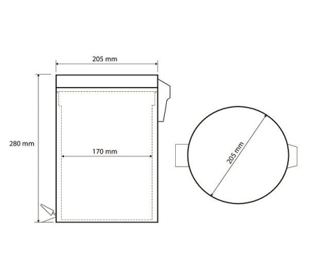 Мусорный ящик 5л  Bemeta Hotel 104315010