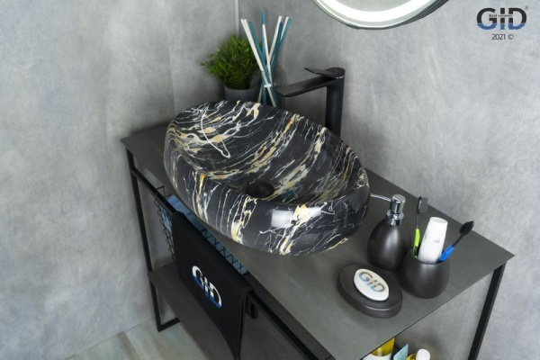 Раковина накладная (60х41) Gid Mnc163