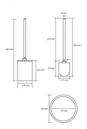 Ершик для унитаза Bemeta Dark 104913090
