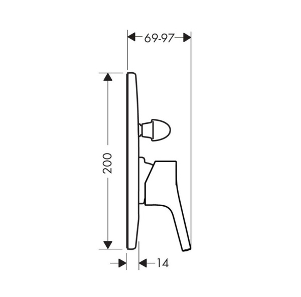 Смеситель для ванны Hansgrohe Talis S 72407000