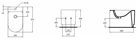 Биде напольное Ideal Standard Moments K506201