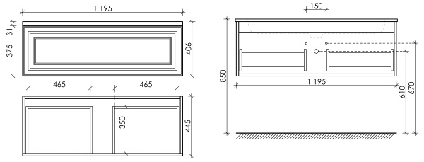 Тумба под раковину Sancos  Very VR120W Bianco