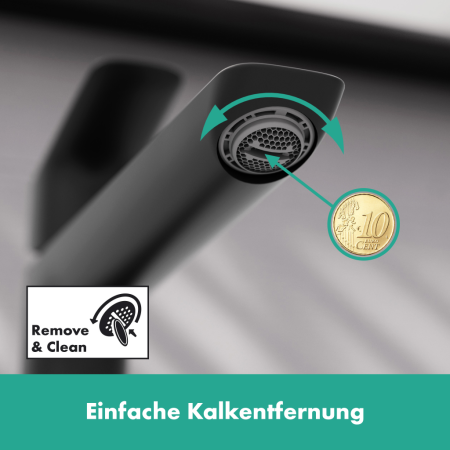 Смеситель для раковины с донным клапаном Hansgrohe Logis Fine 71257670 черный матовый