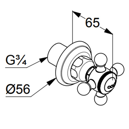 Встраиваемый вентиль Kludi Adlon/1926 518164520