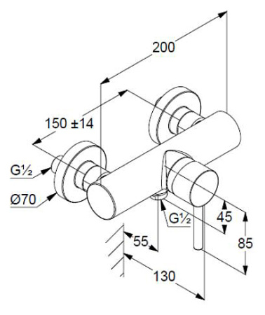 Смеситель для душа Kludi Bozz 388315376