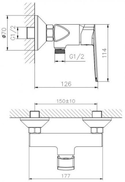 Смеситель для душа Koller Pool STYLE SL0450