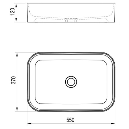 Раковина накладная Ravak Ceramic R Slim 55 XJX01155002