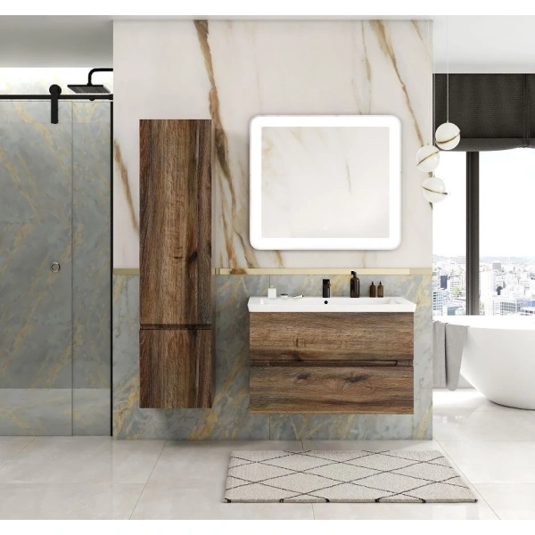 Пенал подвесной Art&max AM-Techno-1600-AC-SO-LW646-R Дуб бомонд Лофт