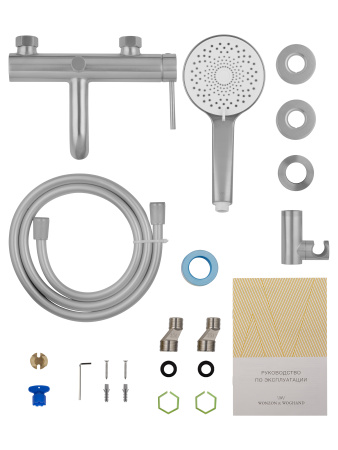 Смеситель для ванны с душем WONZON & WOGHAND STICK, брашированный никель WW-88639017-BN