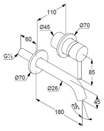 Смеситель для раковины Kludi Bozz 382445376