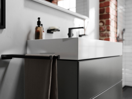 Держатель для полотенец двойной Hansgrohe AddStoris 41770670 черный матовый
