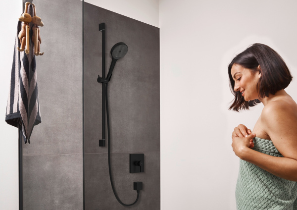 Смеситель для душа встраиваемый Hansgrohe Finoris 76615670 черный матовый