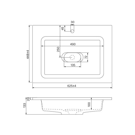 Тумба с умывальником IDDIS подвесная с ящиками белая Esper 60 см (ESP60W0i95K)