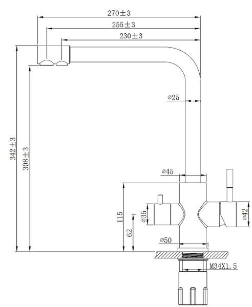 Смеситель для кухни ESKO K24 K24